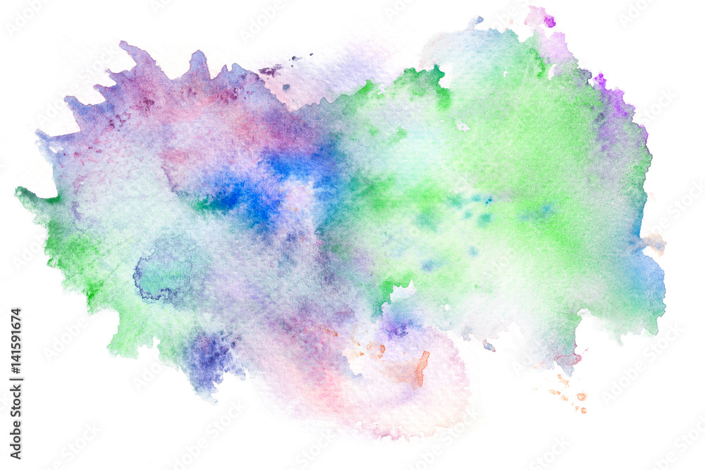 Abstract watercolor brush stroke background.