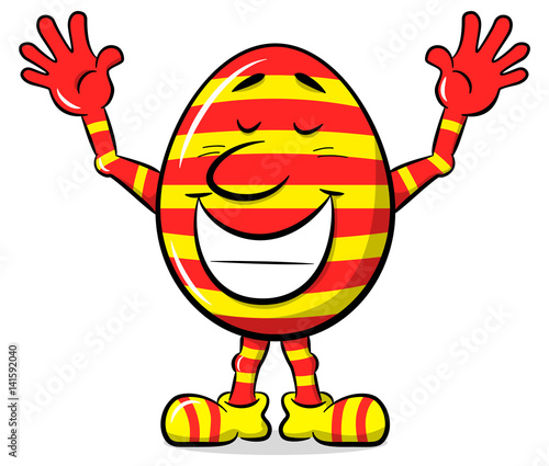 jubelndes Cartoon Osterei