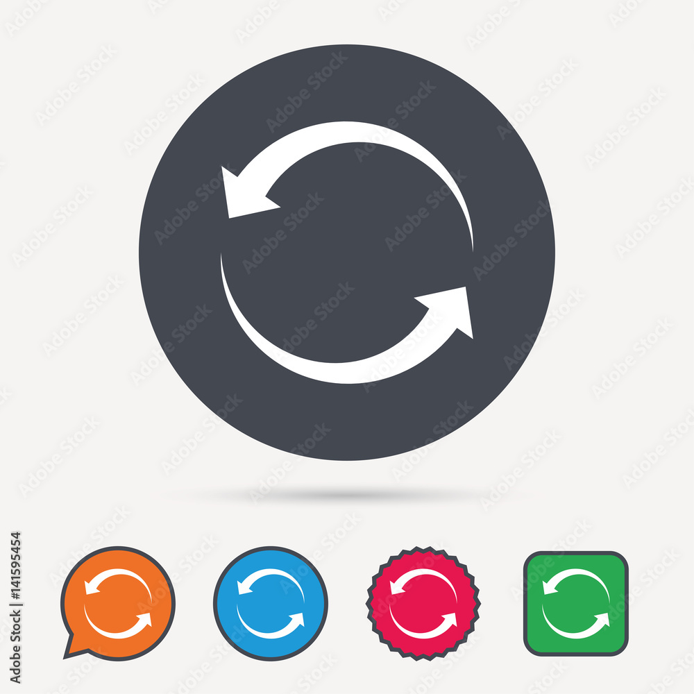 Update icon. Refresh or repeat symbol. Circle, speech bubble and star buttons. Flat web icons. Vector Update icon. Refresh or repeat symbol. Circle, speech bubble and star buttons. Flat web icons. Vector