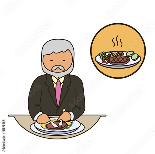 Food critic Catering staff. Restaurant team