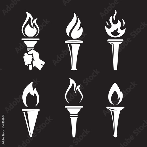 Torch icons set © nicknik93759375