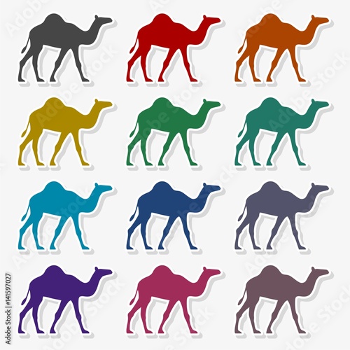 Camel Icon Flat Graphic Design - Illustration