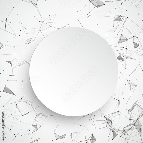 Paper Circle Network Connected Dots