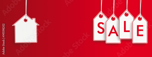 Hanging Price Stickers Sale House Header