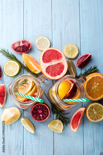 orange lemonade on a jar