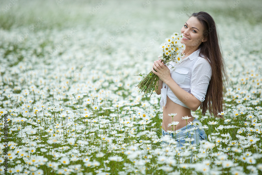 Beautiful girl on nature with flowers
Beautiful girl on nature with flowers