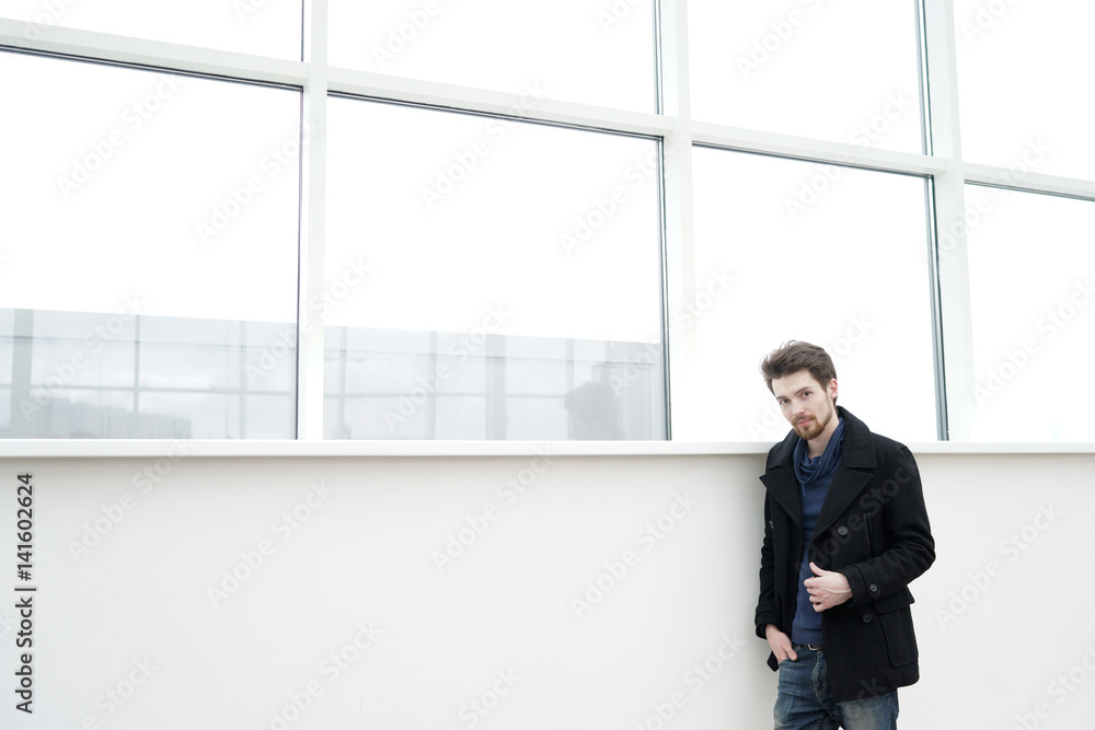 Stylish bearded man looking at camera Stylish bearded man looking at camera