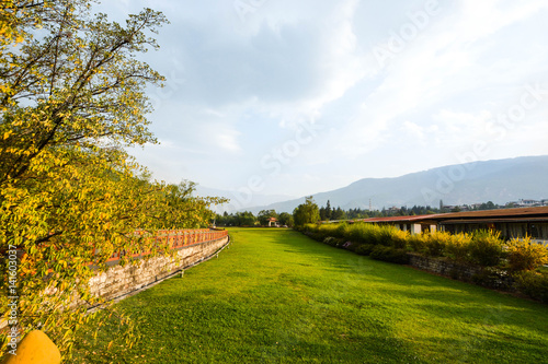 The wonderful view in front of the Tashichho Dzong - Bhutan photo