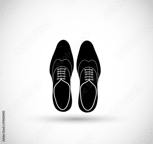 Elegant male shoes icon vector