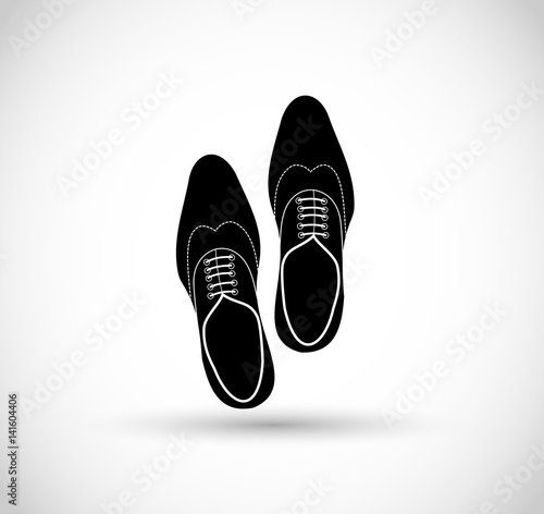 Elegant male shoes icon vector