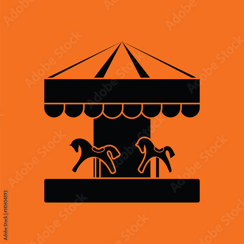 Children horse carousel icon