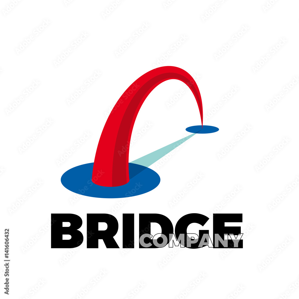 abstract bridge, connection concept. Vector illustration Stock