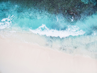 Sierkussen Luchtfoto strand Tropisch wit strand Seychellen luchtfoto  © NinaMalyna