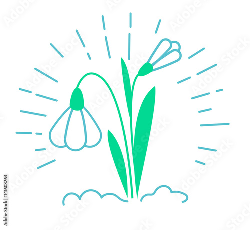 Icon of a snowdrop