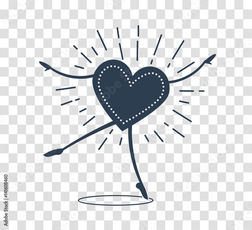 silhouette icon of dancing
