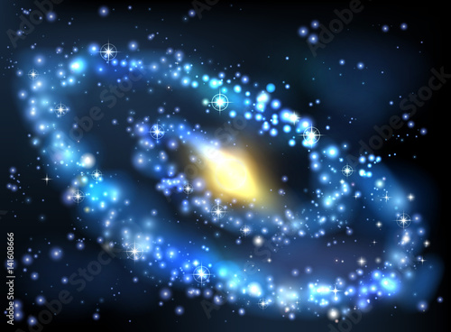 Galaxy and Stars Outer Space Background