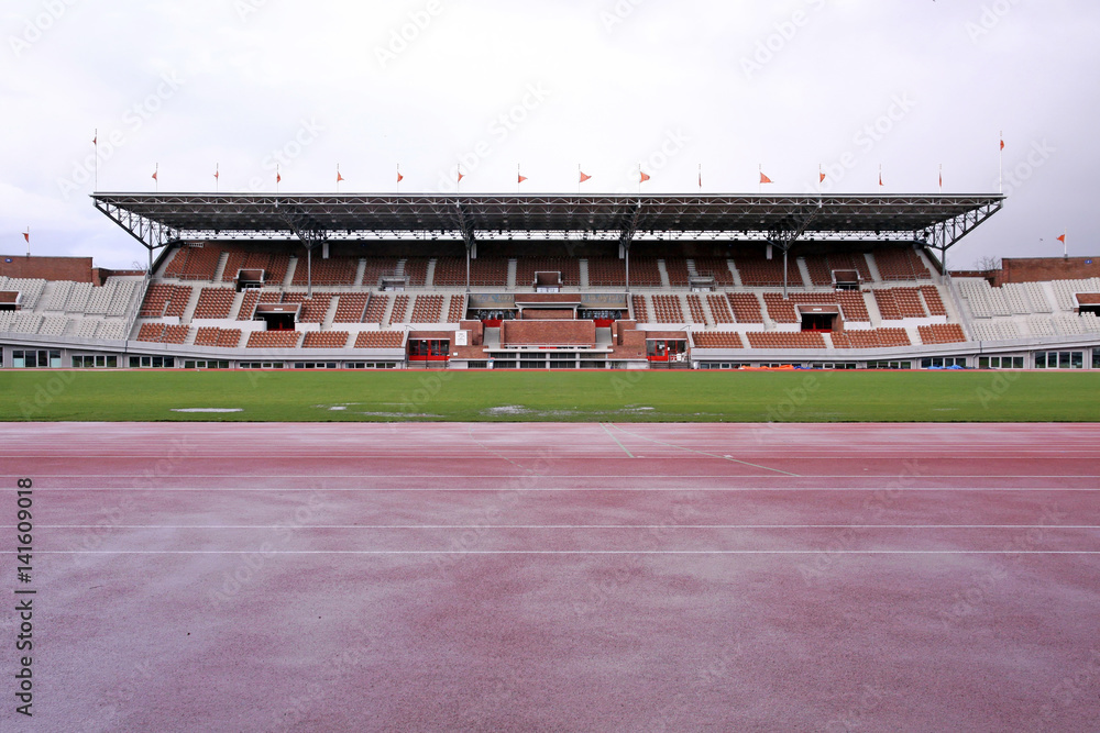 Fototapeta premium pusty stadion trybuny, amsterdam