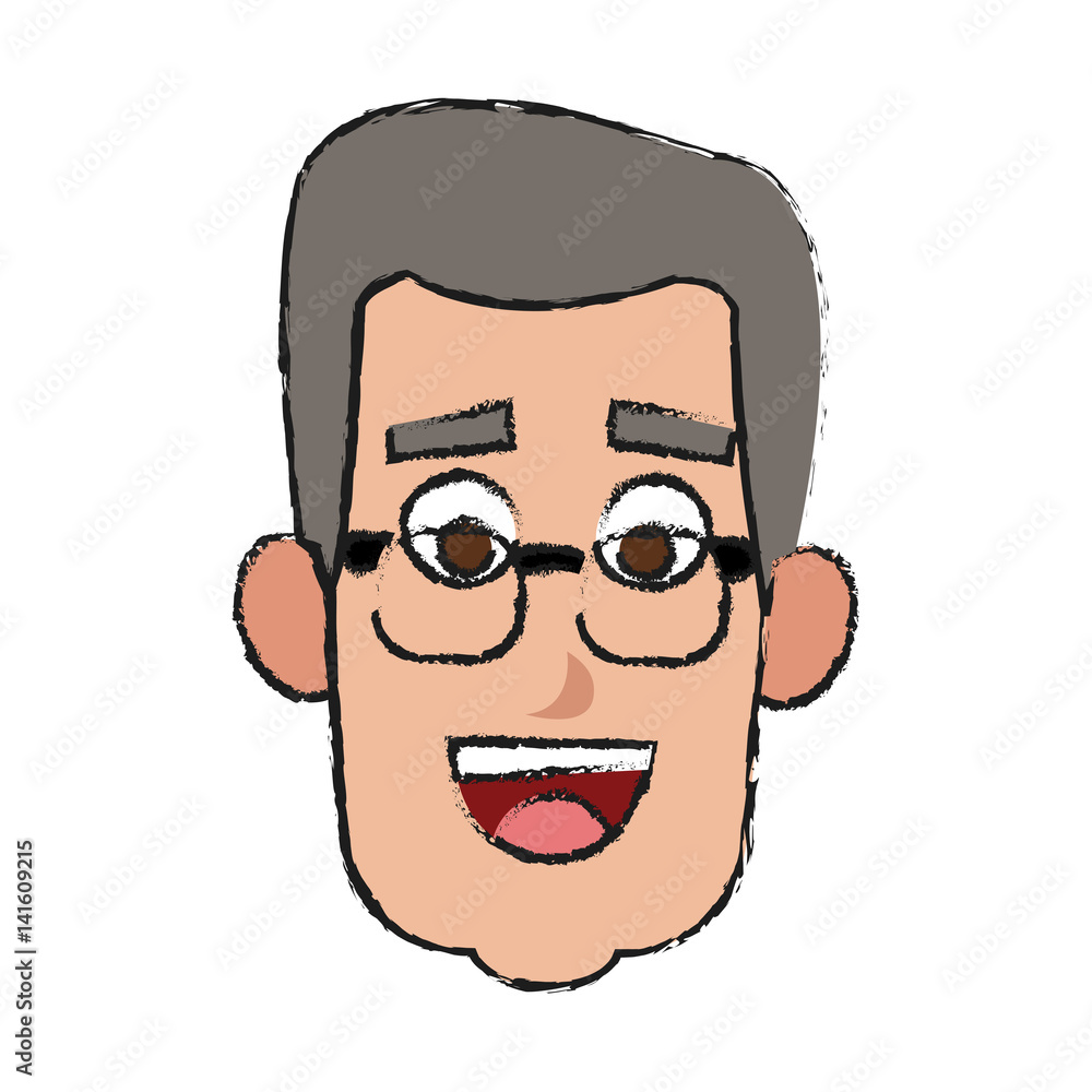 old man cartoon icon over white background. colorful design. vector illustration old man cartoon icon over white background. colorful design. vector illustration