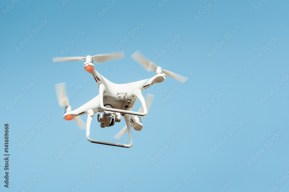 Drone quad copter in the sky Drone quad copter in the sky