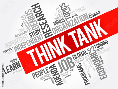 Think Tank word cloud collage, social concept background