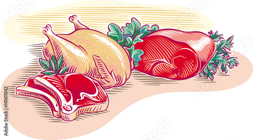 beef, and chicken cutlet.