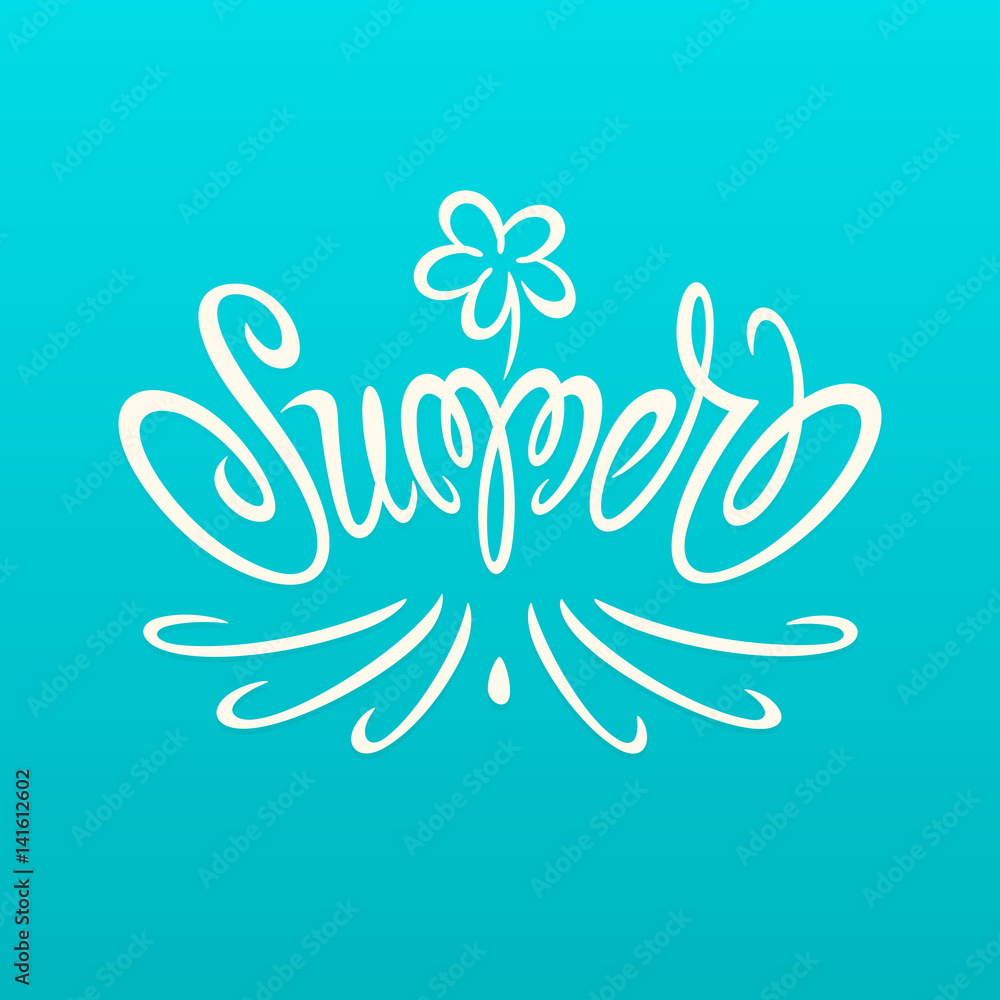 Summer lettering calligraphy Summer lettering calligraphy