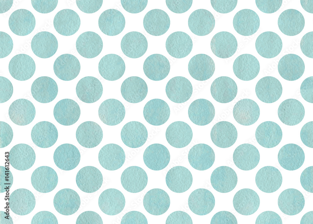 Watercolor polka dot background.