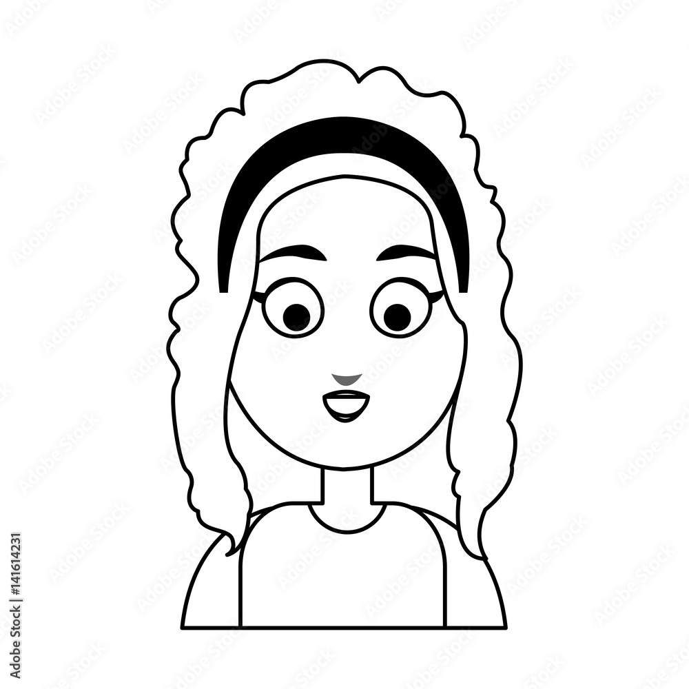 happy woman cartoon icon over white background. vector illustration happy woman cartoon icon over white background. vector illustration