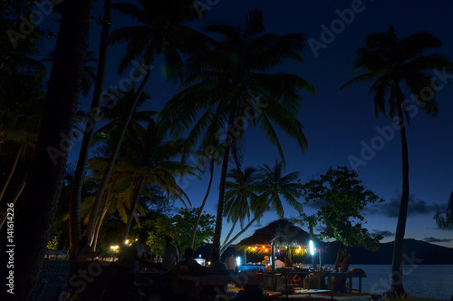 Night event on a tropical Island in Fiji
