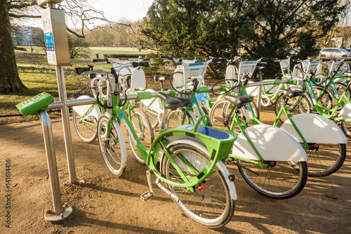 City bike rental station in spring park photo