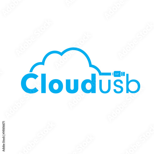 usb cloud logo blue