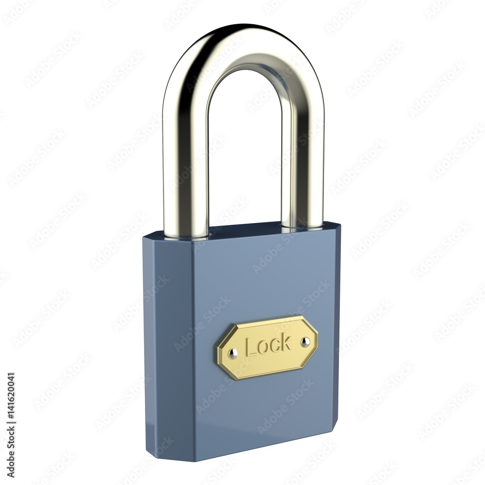 3d illustration of a padlock on a white background 3d illustration of a padlock on a white background
