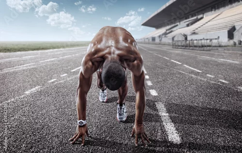 Fototapeta Sport. Początkujący biegacz.
