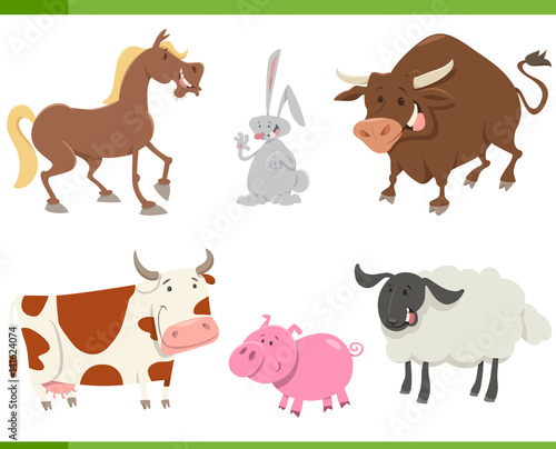 cute farm animals cartoon set © Igor Zakowski