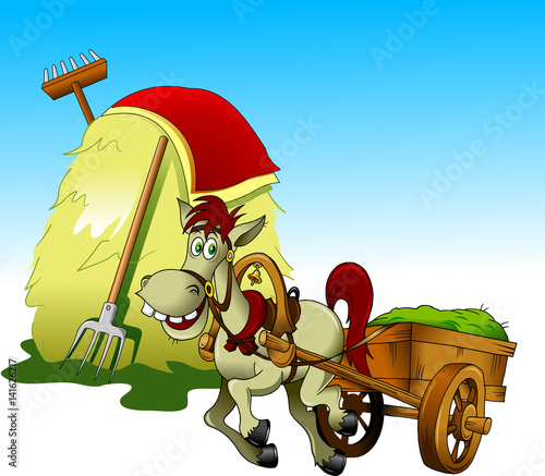 Horse and haystack