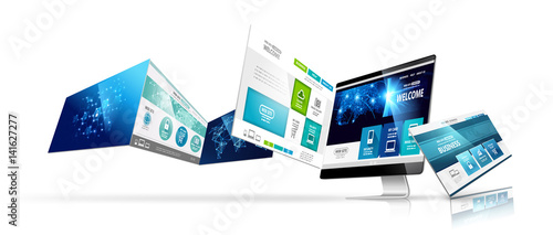 Web design template isolated. Vector