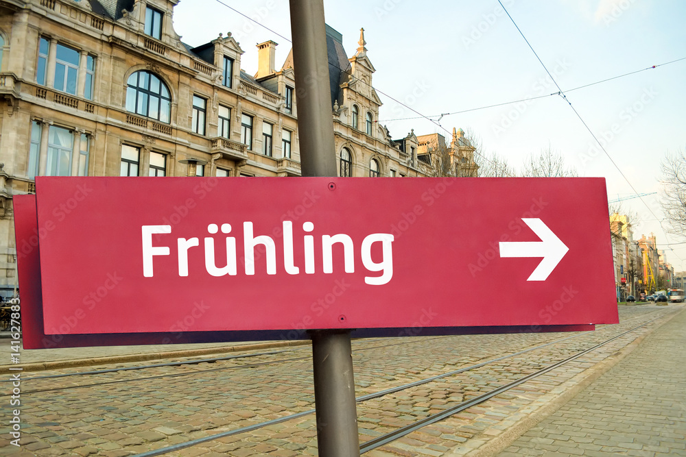 Obraz premium Schild 211 - Frühling
