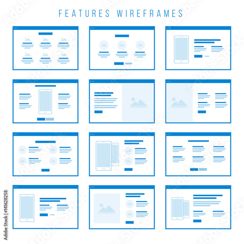 Features Wireframe components for prototypes.