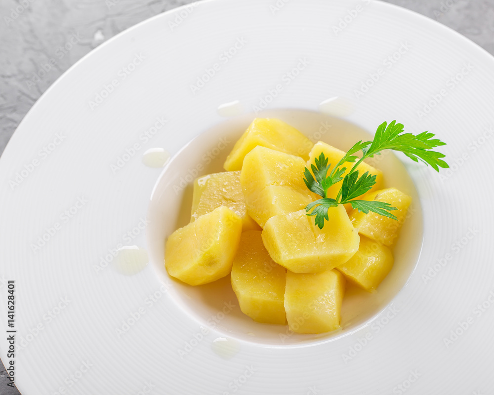 Potatoes, boiled potatoes, garnish, menu, food, plate, dish, vegetable Potatoes, boiled potatoes, garnish, menu, food, plate, dish, vegetable