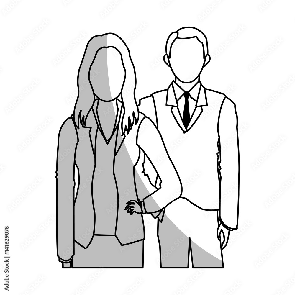 business people cartoon icon over white background. vector illustration business people cartoon icon over white background. vector illustration