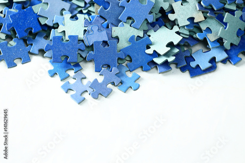 blue puzzle background with space for your text