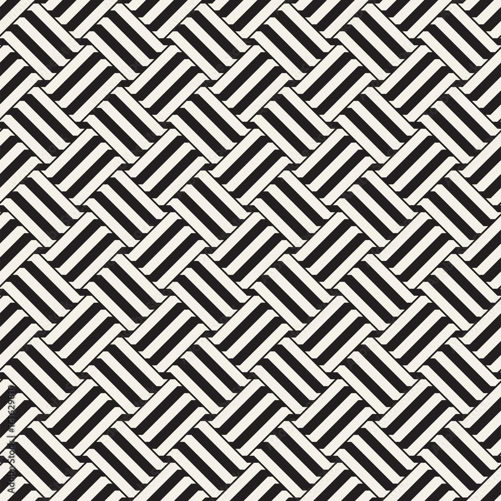 Vector Seamless Pattern. Modern Stylish Interlacing Lines Texture. Geometric Striped Ornament. Vector Seamless Pattern. Modern Stylish Interlacing Lines Texture. Geometric Striped Ornament.