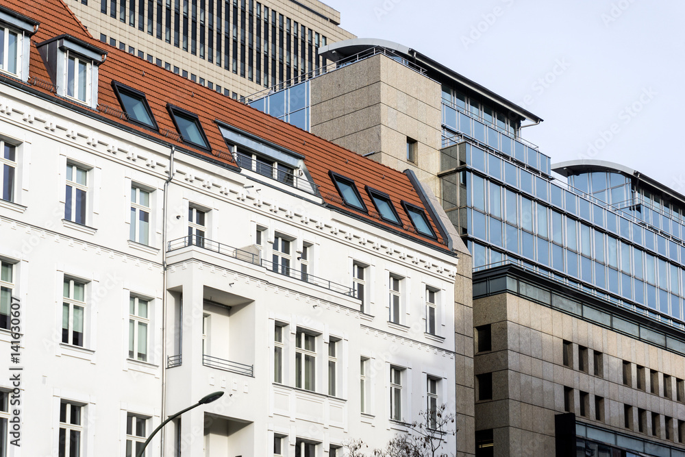 Obraz premium City Image - Universal basic modern business building skyscrapers