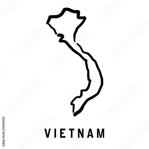 Vietnam map outline