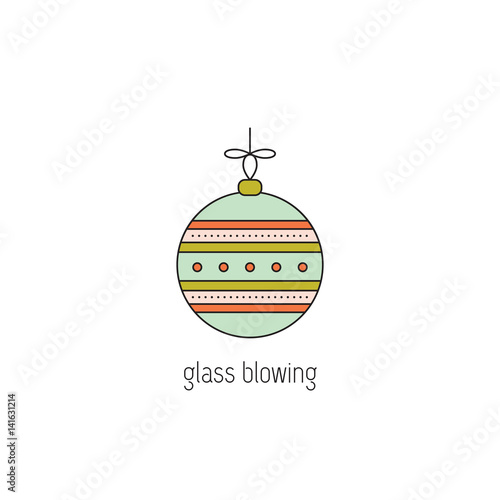 Glassblowing line icon