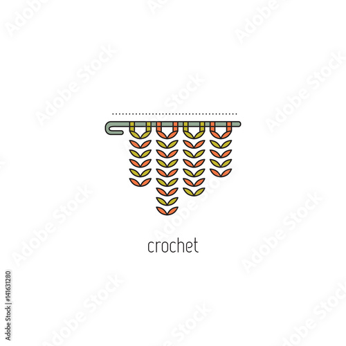 Crochet line icon