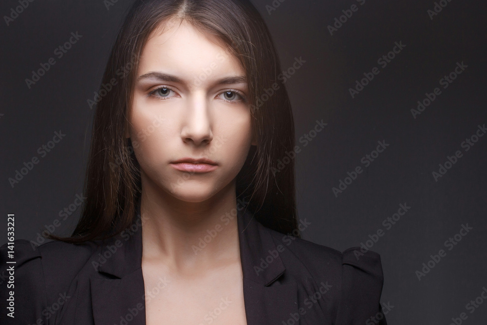 business people on grey background business people on grey background