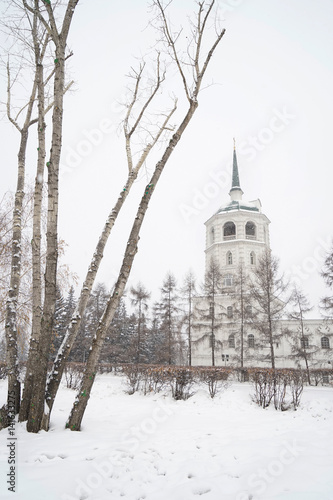 Russia, Siberia, the city of Irkutsk, an Orthodox women's monastery of Znamensky in winter