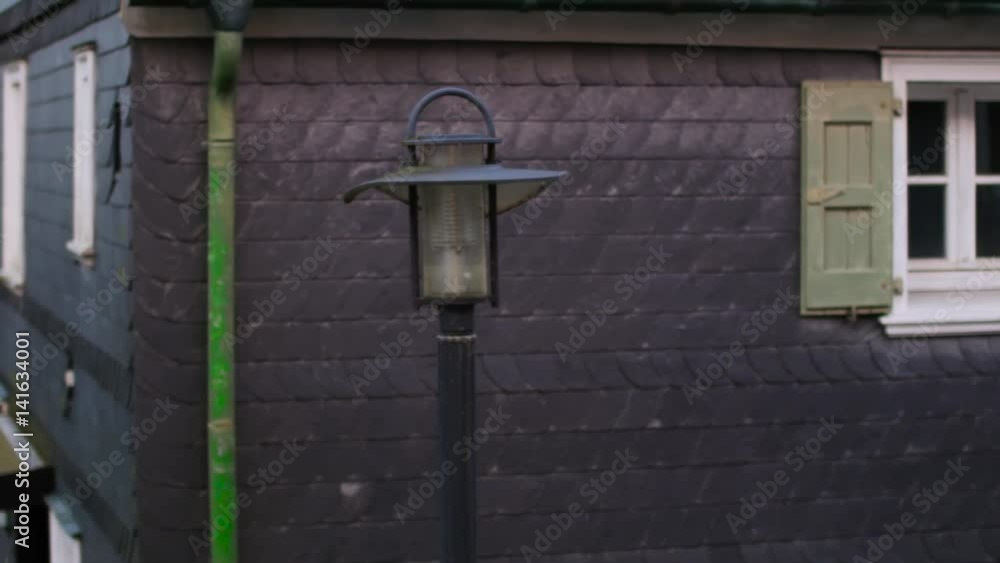 Street lantern. Street llamps. Village in Germany Street lantern. Street llamps. Village in Germany