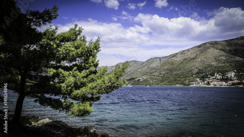 View front of the Medieval town, Croatia.